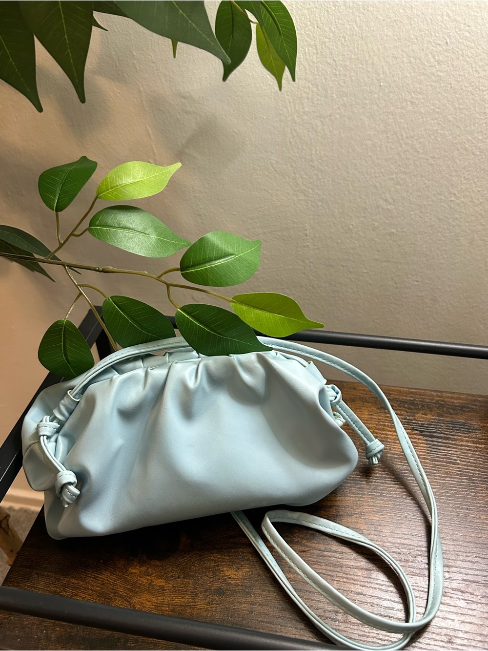 Forever 21 Powder Blue Drawstring Crossbody Bag